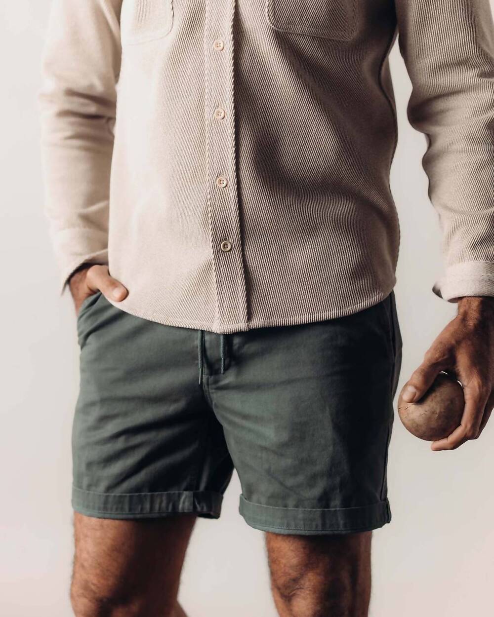 NEW TAYLOR STITCH apres pull-on shorts in organic deep sea foundation